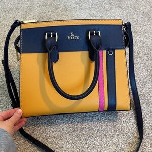 &chouette Yellow and Black Crossbody Bag